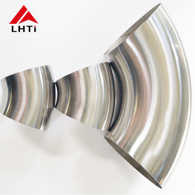 Guter Preis Titanlegierung 90 Grad-Ellbogen-Fitting ASTM B363 WPT2 LR/SR 2inch Sch10s Online