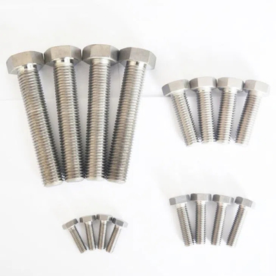 Guter Preis ASME ANSI B18.2.1 Gr2 Gr5 Titanschrauben und -muttern Hexkopf 1/4'-20 TPI 1' Online